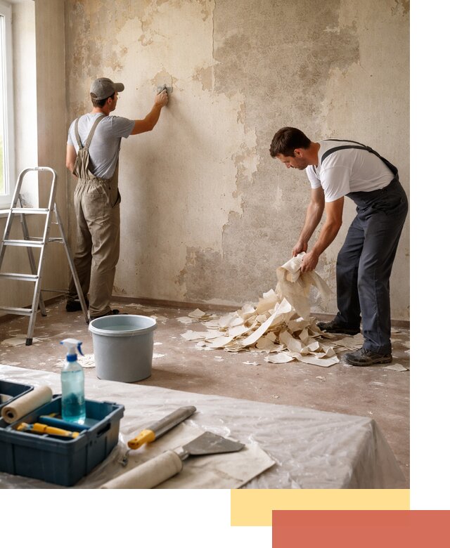 Снятие старых обоев в Лянторе быстро и качественно