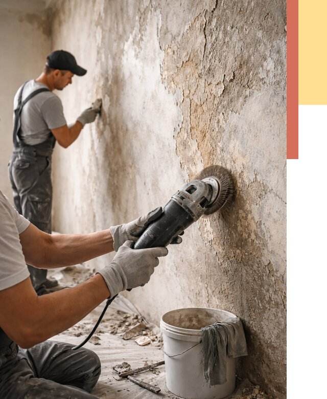 Снятие и удаление краски со стен в Лянторе от 2150 руб. — ОТДЕЛОЧНИК-Лнт