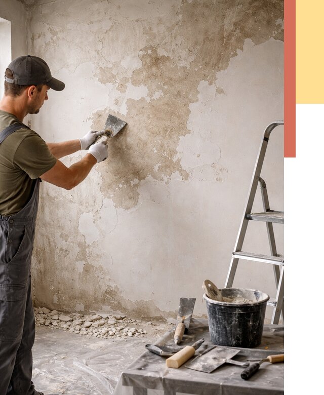 Снятие старой шпаклевки в Лянторе от 1894 руб. — быстро и недорого | ОТДЕЛОЧНИК-Лнт