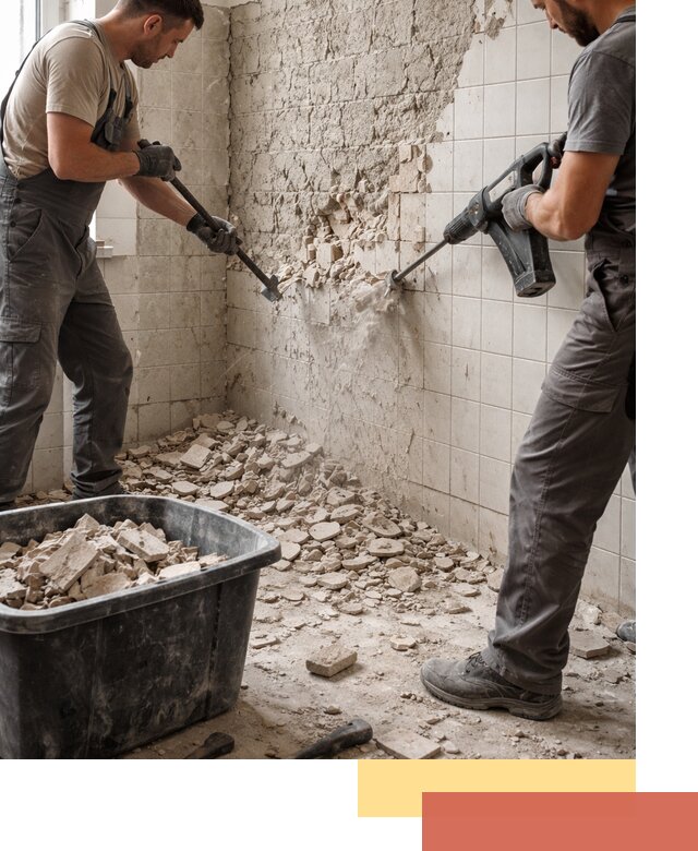 Демонтаж плитки со стен в Лянторе быстро и аккуратно