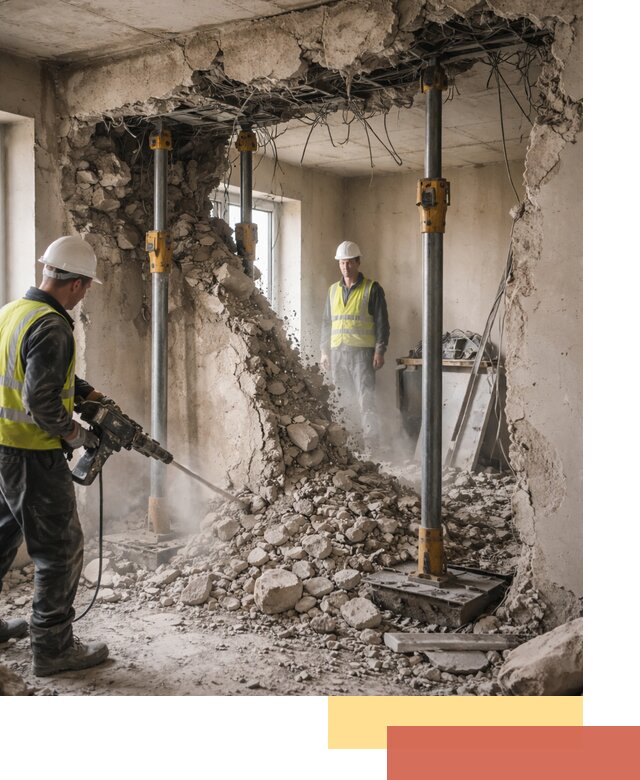 Снос несущих стен в Лянторе с гарантией безопасности и качества