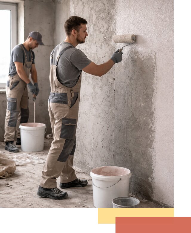 Нанесение бетоноконтакта на стены в Лянторе для последующей отделки