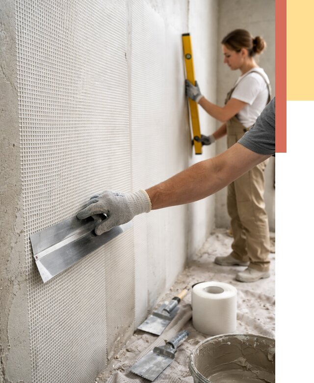 Армирование стен стеклосеткой в Лянторе от 3276 руб. под ключ | ОТДЕЛОЧНИК-Лнт