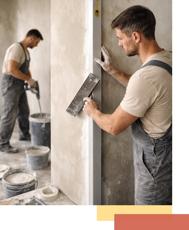 Выведение углов стен в Лянторе: монтаж и оштукатуривание