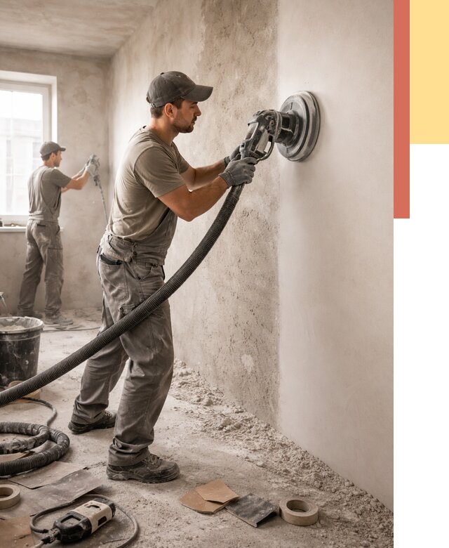 Шлифовка стен в Лянторе от 1228 руб/м2 — быстро и недорого | ОТДЕЛОЧНИК-Лнт