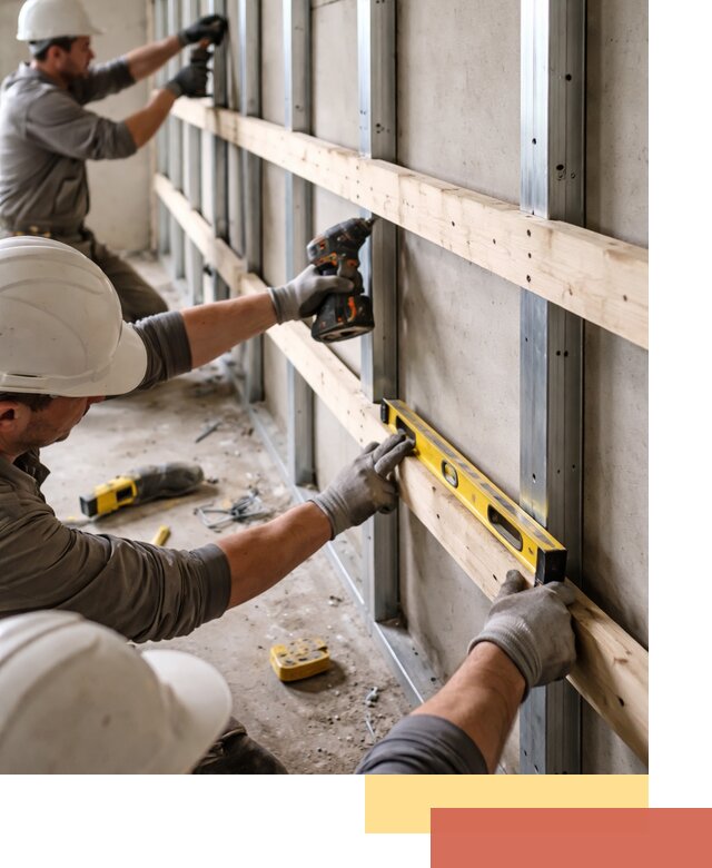 Устройство обрешетки под панели в Лянторе