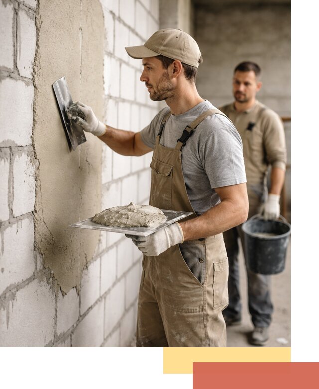 Штукатурка стен из газобетона в Лянторе под ключ