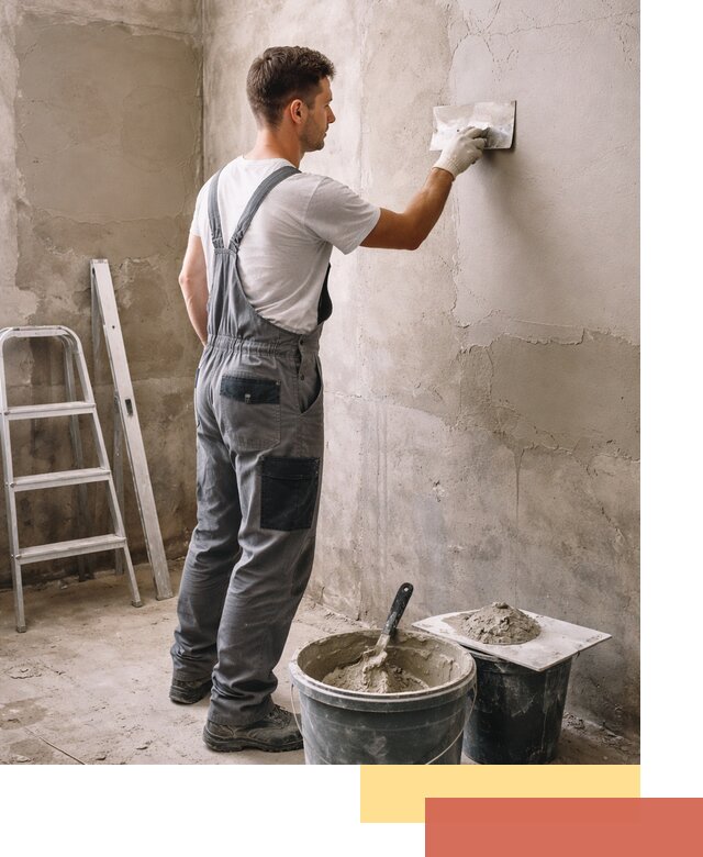 Штукатурка стен в ванной под ключ в Лянторе