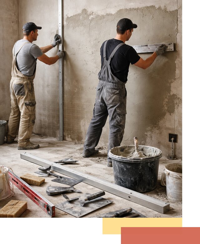 Профессиональная штукатурка стен под плитку в Лянторе