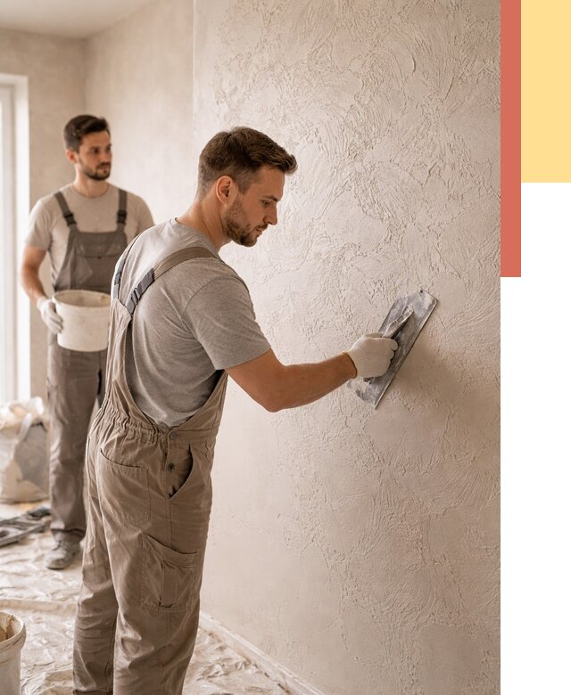 Фактурная штукатурка стен в Лянторе от 4300 руб./м² — заказать под ключ | ОТДЕЛОЧНИК-Лнт