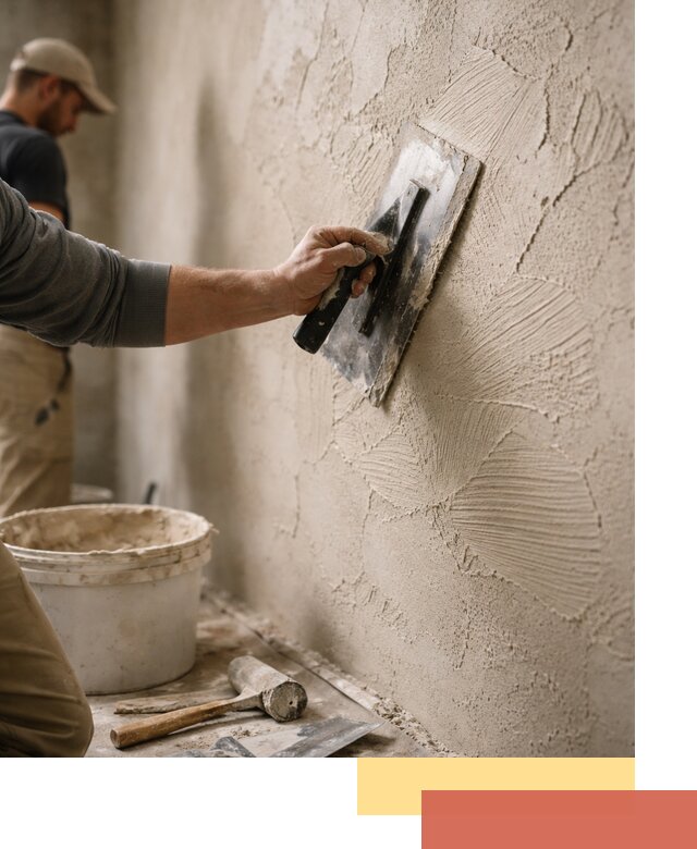 Фактурная штукатурка стен в Лянторе — монтаж, отделка, реставрация