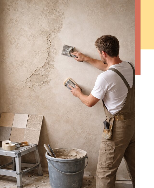 Ремонт декоративной штукатурки в Лянторе от 4607 руб. под ключ | ОТДЕЛОЧНИК-Лнт