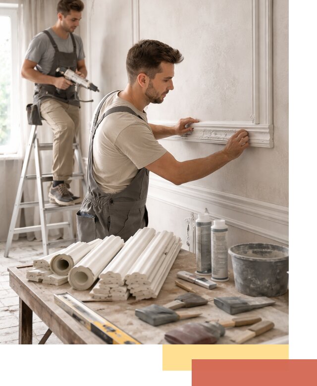 Монтаж лепнины на стены в Лянторе профессионально и качественно