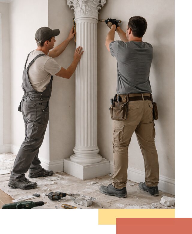 Установка декоративных колонн в Лянторе под ключ