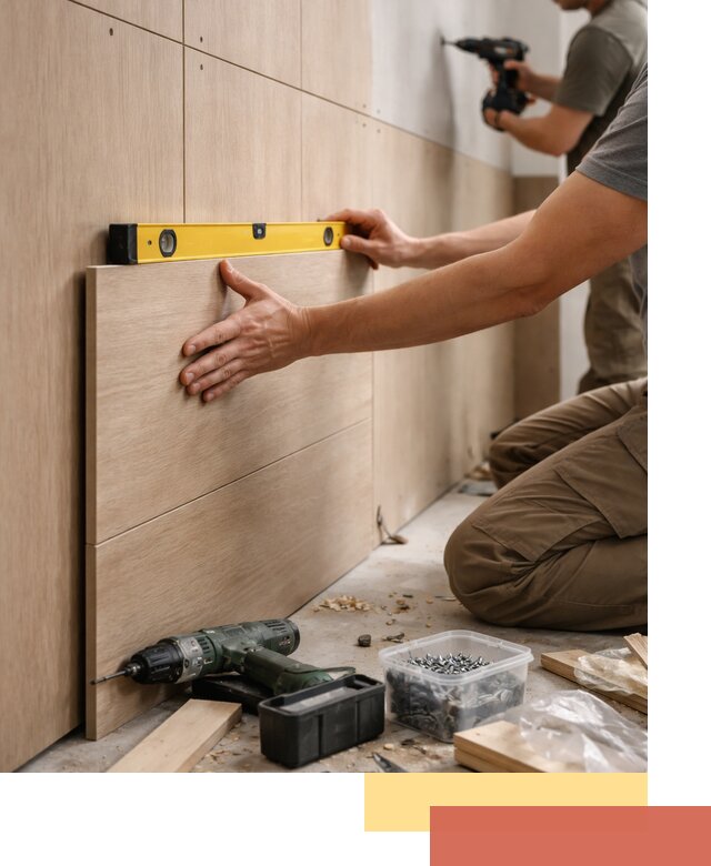 Профессиональный монтаж МДФ панелей на стены в Лянторе