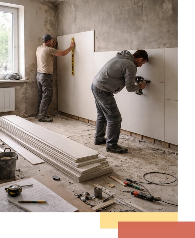 Монтаж ПВХ панелей на стены в Лянторе качественно и быстро