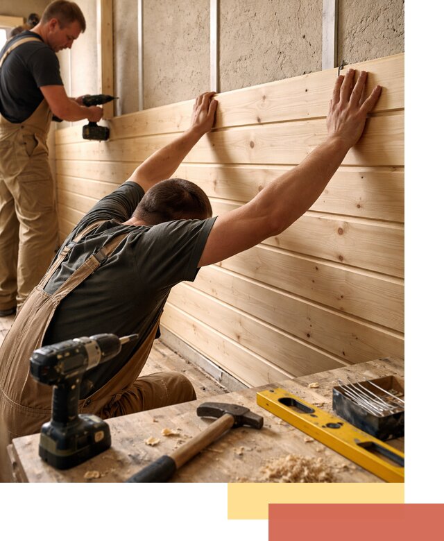 Монтаж деревянной вагонки на стены в Лянторе быстро и качественно