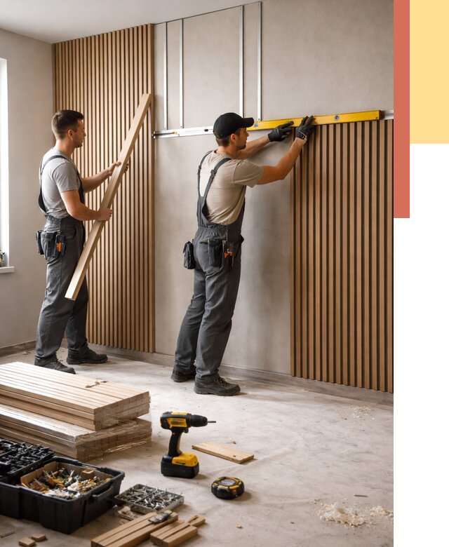 Монтаж реечных панелей на стены в Лянторе от 1228 руб. — быстро и недорого | ОТДЕЛОЧНИК-Лнт