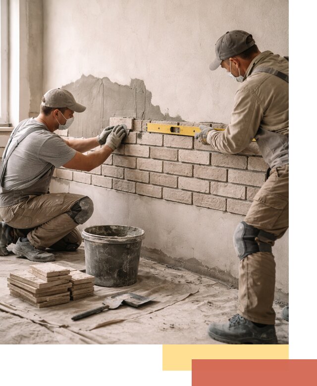 Монтаж декоративного кирпича профессионально в Лянторе