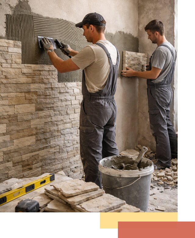 Монтаж искусственного камня в Лянторе — облицовка стен и фасадов