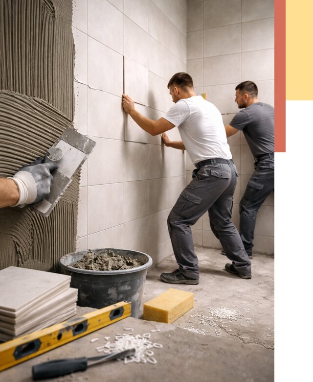 Укладка плитки на стены в Лянторе от 870 руб. — качественно и недорого | ОТДЕЛОЧНИК-Лнт