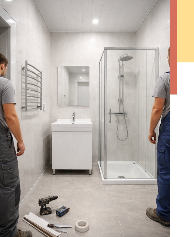 Отделка ванной комнаты панелями ПВХ в Лянторе от 4607 руб. за м2 | ОТДЕЛОЧНИК-Лнт