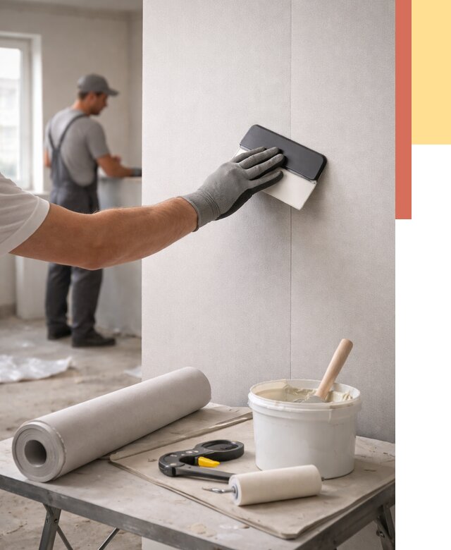 Поклейка обоев под покраску в Лянторе от 3583 руб. за м2 | ОТДЕЛОЧНИК-Лнт