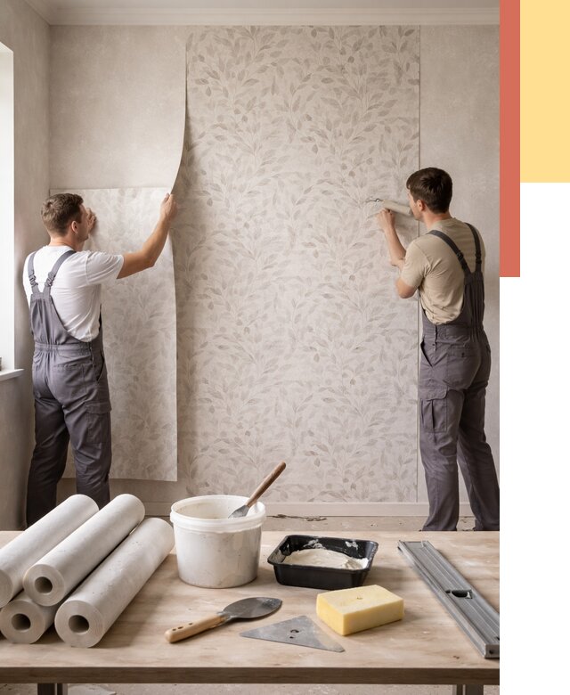 Поклейка обоев с подбором рисунка в Лянторе от 3583 руб. | ОТДЕЛОЧНИК-Лнт - быстро и недорого