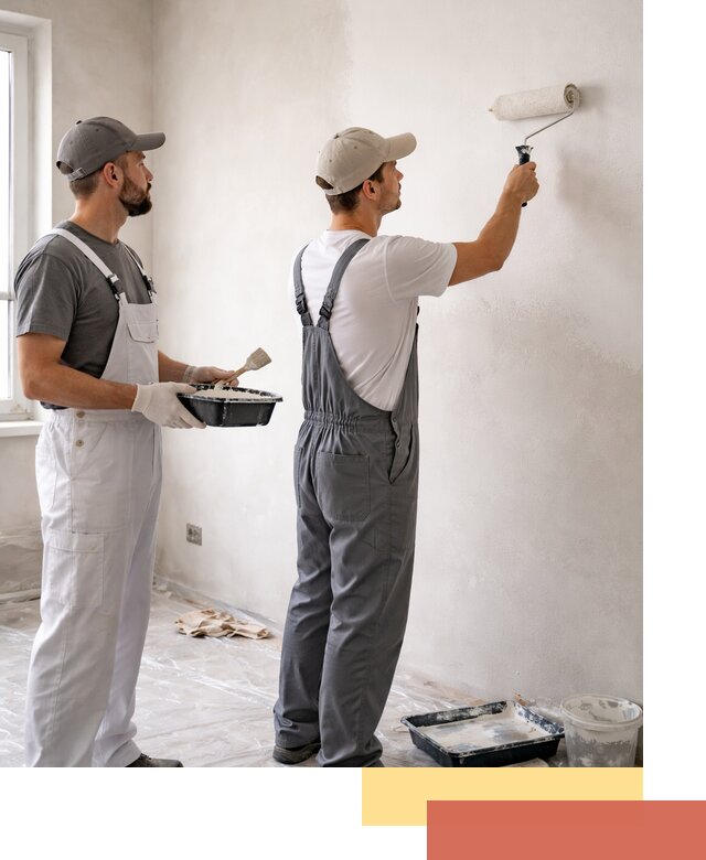 Покраска стен водоэмульсионной краской в Лянторе