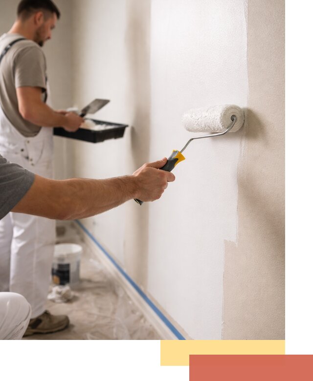 Покраска стен акриловой краской профессионально в Лянторе