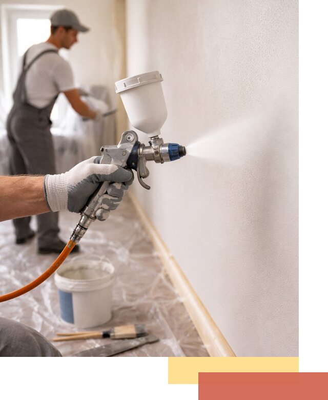 Покраска стен краскопультом в Лянторе быстро и качественно