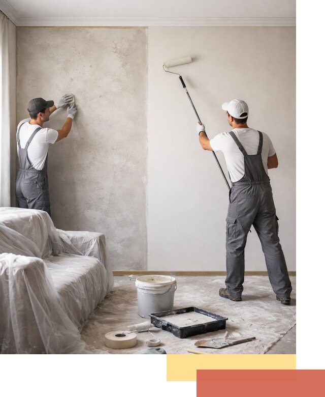 Покраска стен антивандальной краской в Лянторе