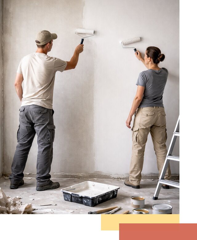 Окраска стен по стеклохолсту в Лянторе качественно и долговечно