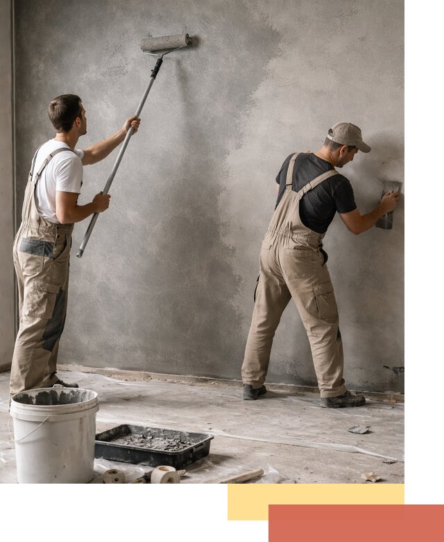 Покраска стен под бетон в Лянторе профессионально и недорого