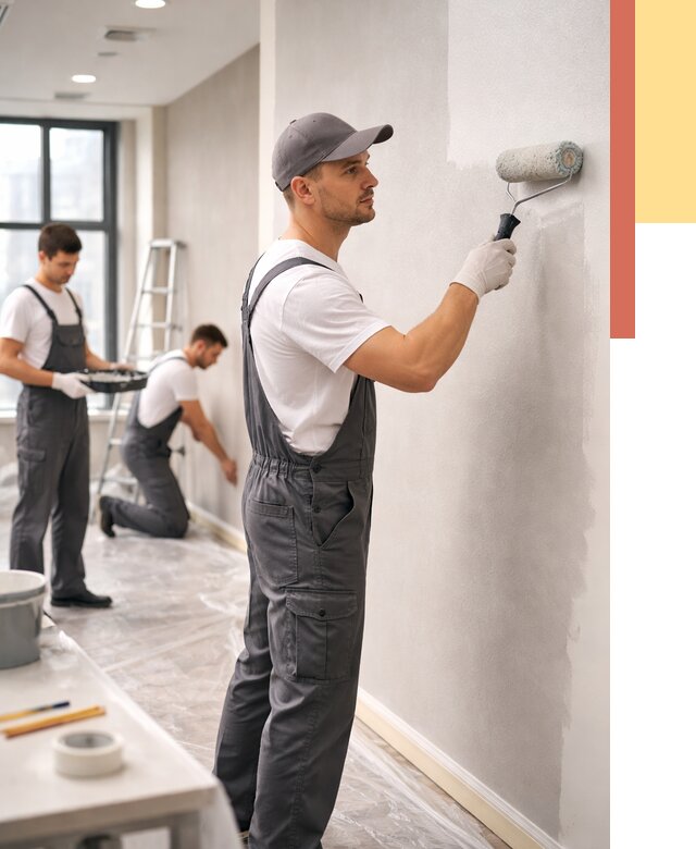 Покраска стен в офисе в Лянторе от 8701 руб. — быстро и недорого | ОТДЕЛОЧНИК-Лнт