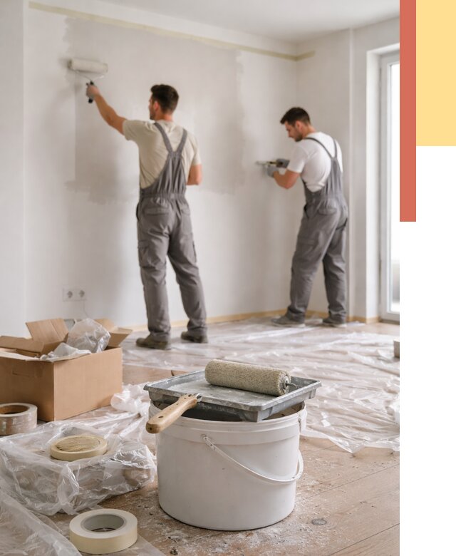 Покраска стен в квартире в Лянторе от 2559 руб/м2 — быстро и недорого | ОТДЕЛОЧНИК-Лнт