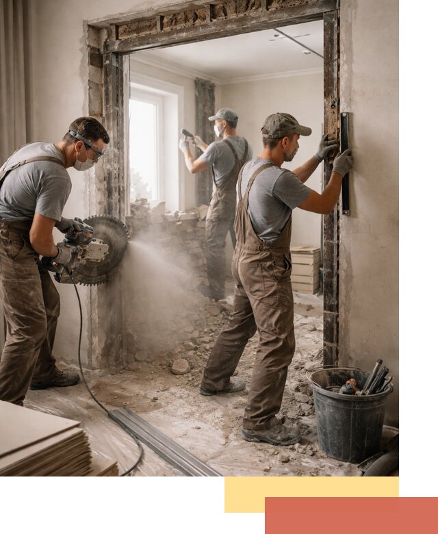 Расширение дверного проема под установку новой двери в Лянторе