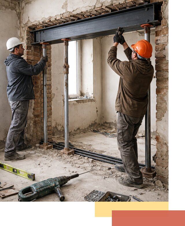 Усиление проема в стене в Лянторе для расширения и безопасности