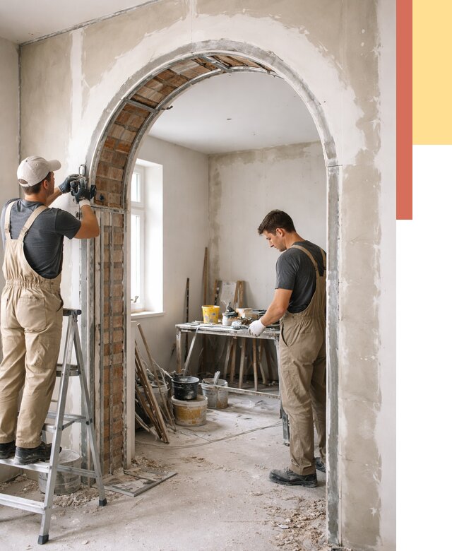 Устройство арочного проема в Лянторе от 9725 руб. под ключ — быстро и недорого | ОТДЕЛОЧНИК-Лнт