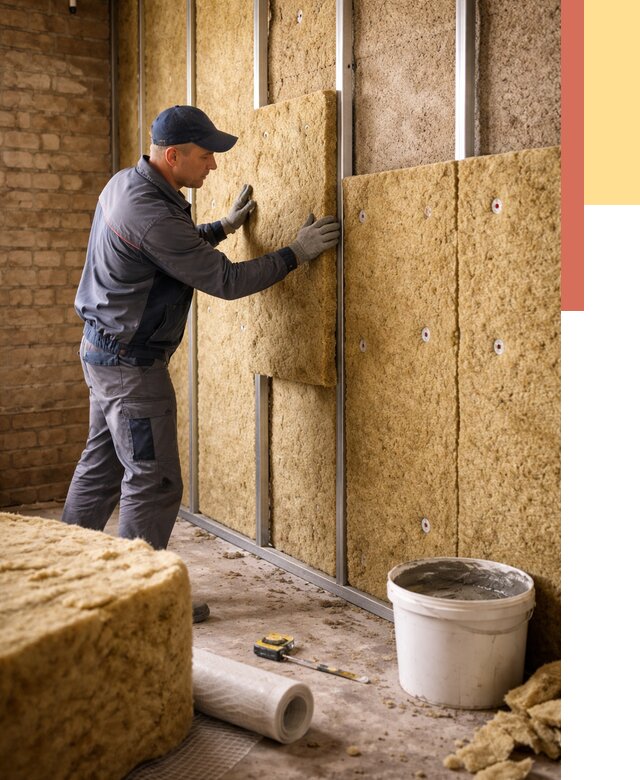 Утепление стен минватой в Лянторе от 1382 руб./м2 — недорого и быстро | ОТДЕЛОЧНИК-Лнт