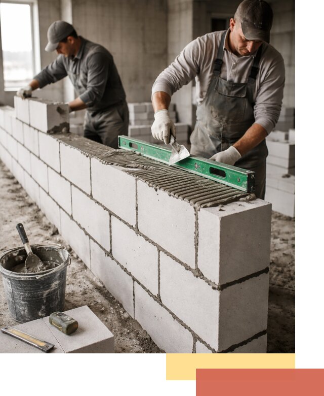 Кладка перегородок из газобетона в Лянторе быстро и качественно