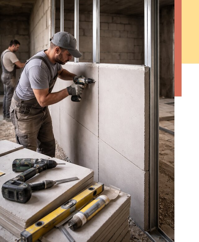 Кладка влагостойких перегородок ПГП в Лянторе от 1228 руб. под ключ | ОТДЕЛОЧНИК-Лнт