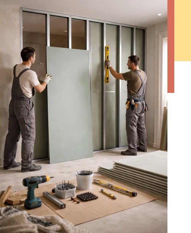 Перегородка из влагостойкого гипсокартона в Лянторе от 4914 руб. — монтаж под ключ | ОТДЕЛОЧНИК-Лнт