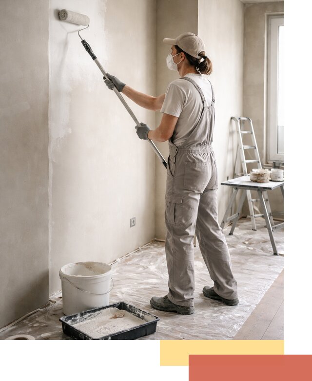 Покраска перегородок из гипсокартона в Лянторе качественно и недорого