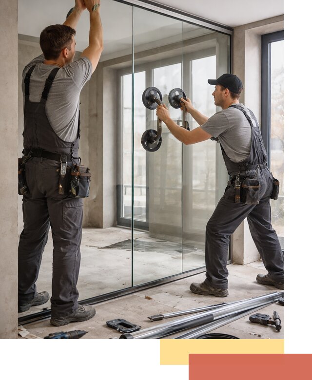 Цельностеклянные перегородки под ключ в Лянторе