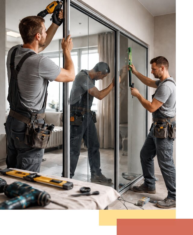 Каркасные стеклянные перегородки под ключ в Лянторе