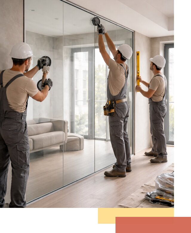 Перегородки из закаленного стекла в Лянторе для офисов и квартир