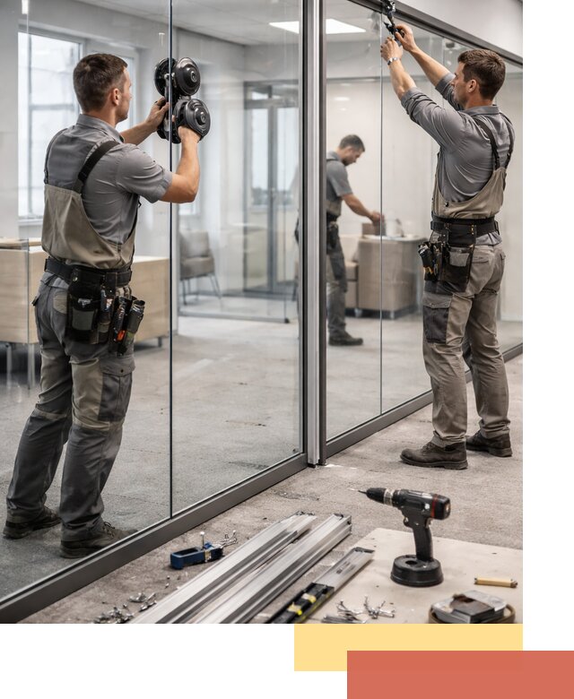 Стеклянные офисные перегородки под ключ в Лянторе