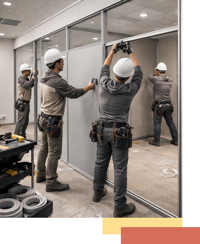 Мобильные офисные перегородки под ключ в Лянторе