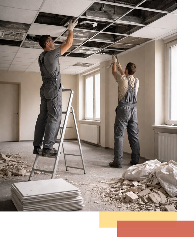 Демонтаж потолков Армстронг профессионально в Лянторе